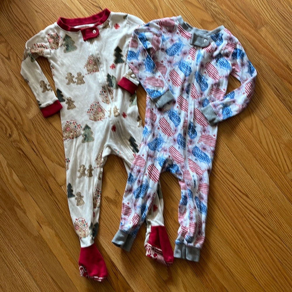 Lot of bundle two Burt’s Bees Baby pajamas pjs
